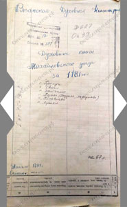 «Духовная роспись 1781 года»